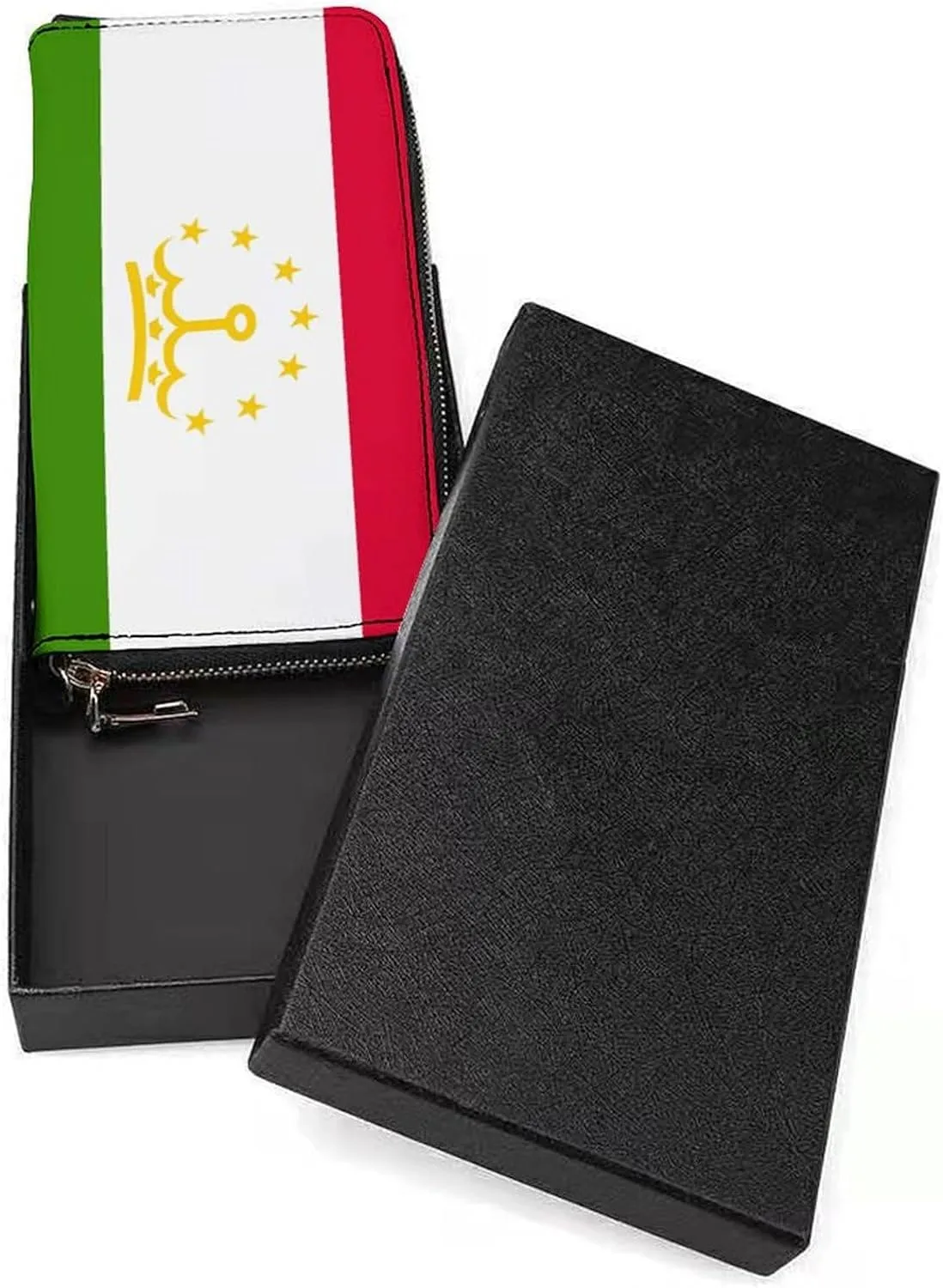 Tajikistan Flag Long Purse with Removable Wristlet Stylish PU Leather Zipper Wallet for Women Men
