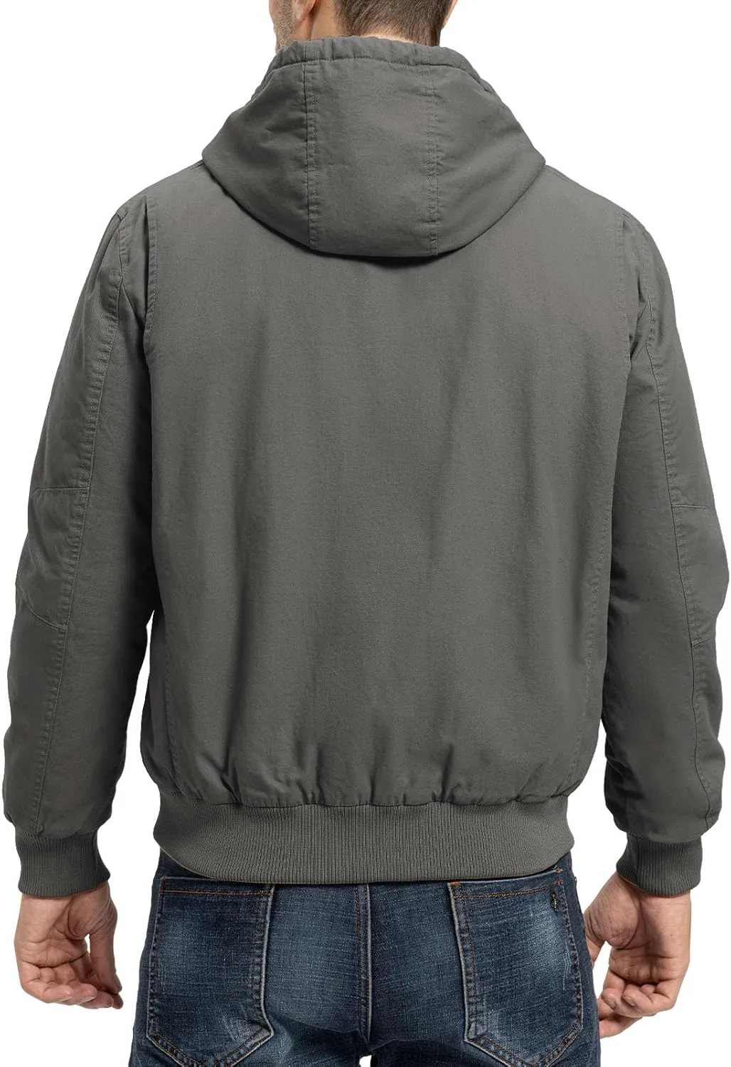 TBMPOY Men's Winter Jackets Hooded Work Cotton FLeece Lined Duck Coats Flannel Active Workwear Coat
