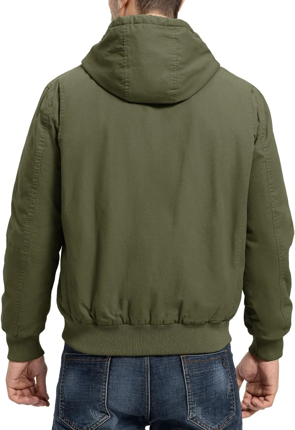 TBMPOY Men's Winter Jackets Hooded Work Cotton FLeece Lined Duck Coats Flannel Active Workwear Coat