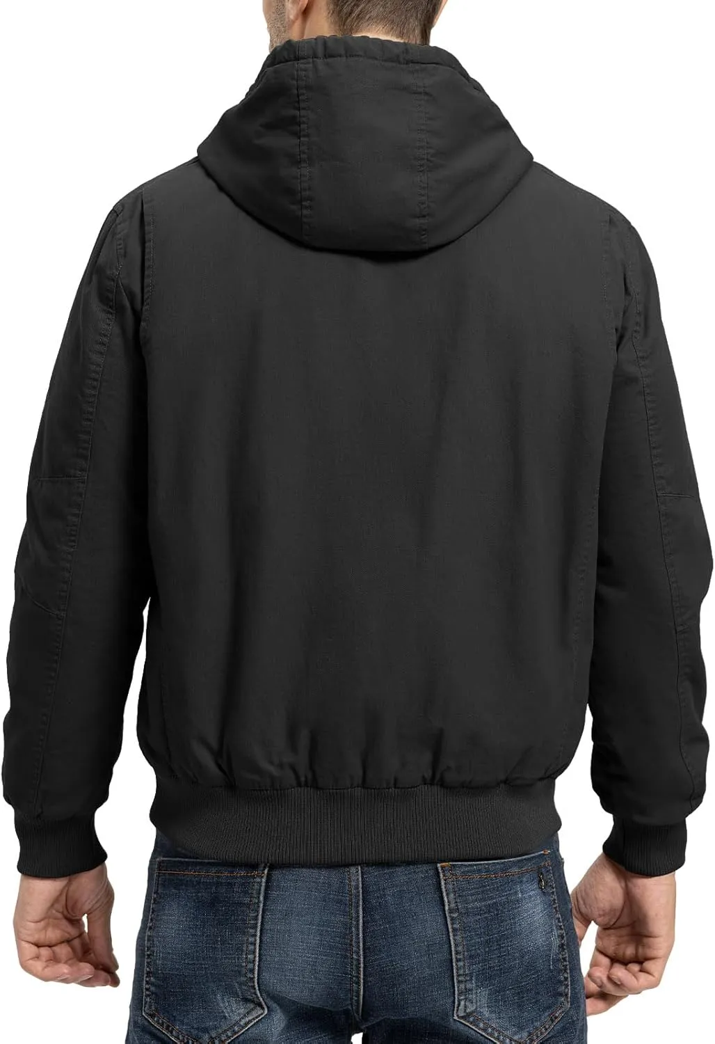 TBMPOY Men's Winter Jackets Hooded Work Cotton FLeece Lined Duck Coats Flannel Active Workwear Coat