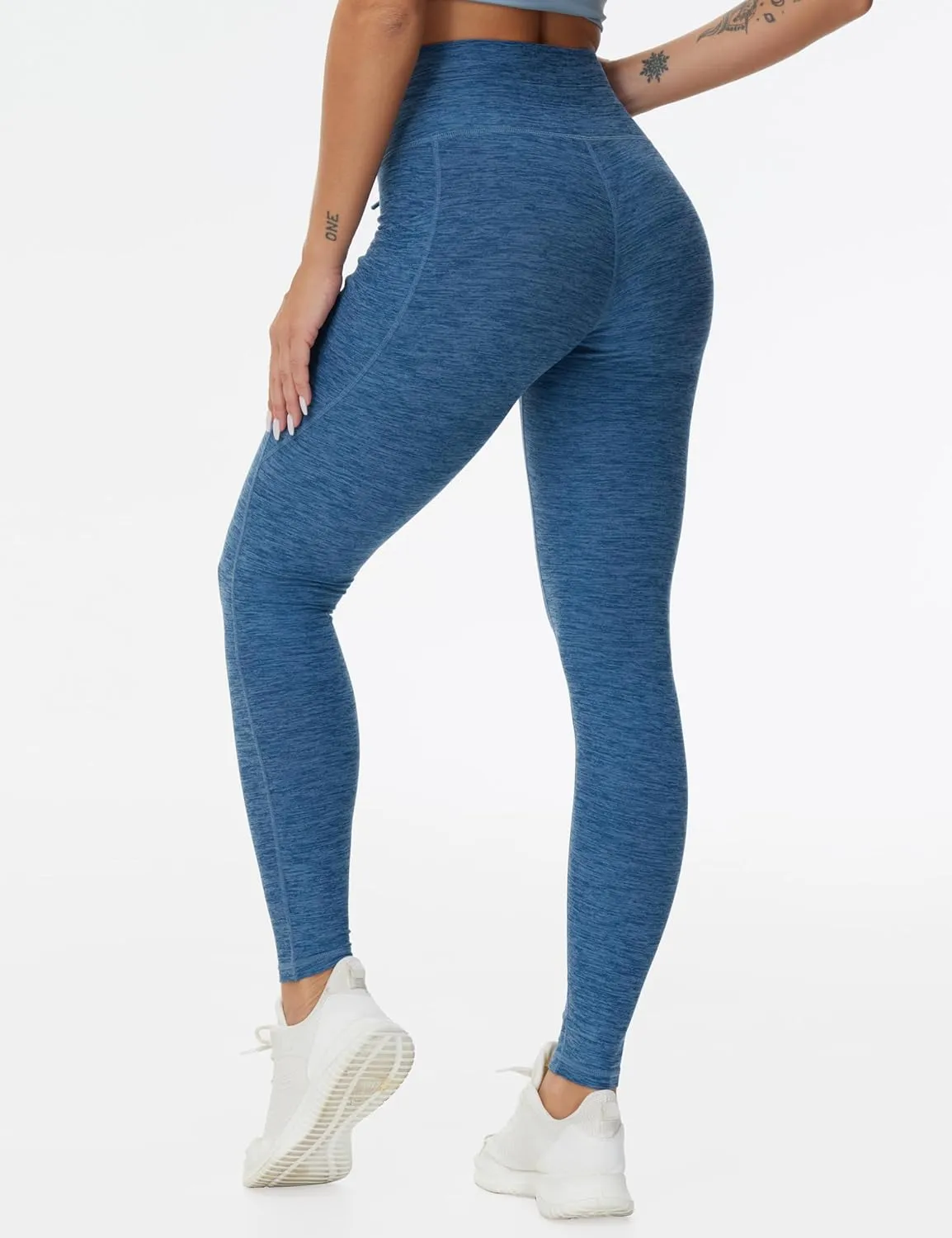 THE GYM PEOPLE Women's High Waist Drawstring Stretchy Workout Leggings Ultra Soft Tummy Control Yoga Pants with Pockets