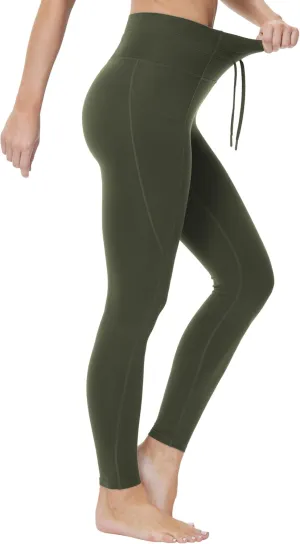 THE GYM PEOPLE Women's High Waist Drawstring Stretchy Workout Leggings Ultra Soft Tummy Control Yoga Pants with Pockets