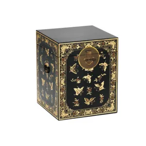 The Nine Schools Oriental Decorated Black Trunk