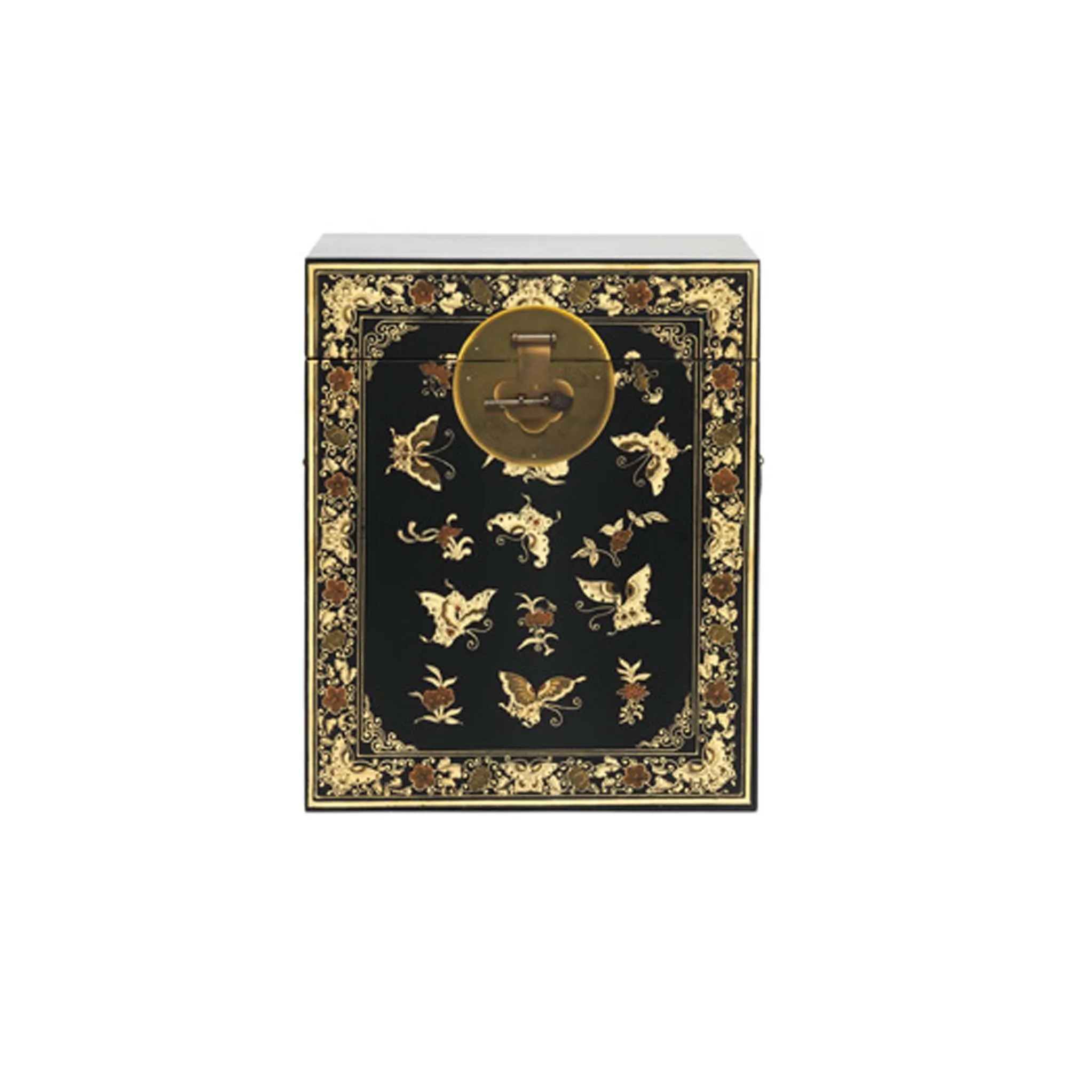 The Nine Schools Oriental Decorated Black Trunk