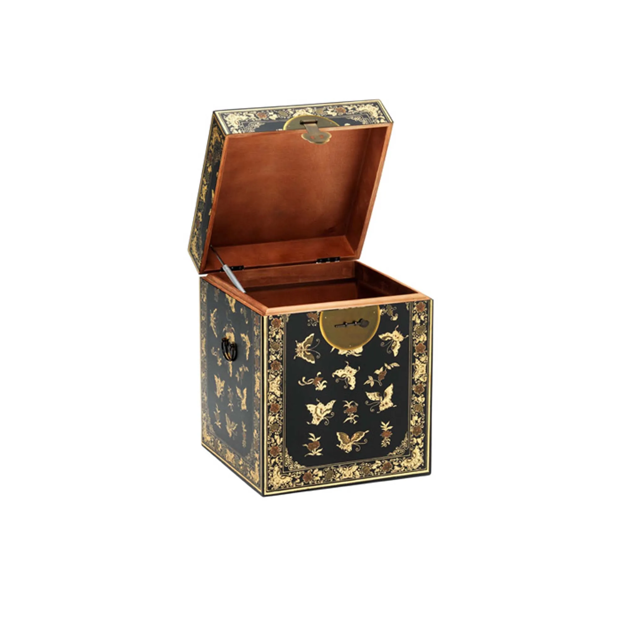The Nine Schools Oriental Decorated Black Trunk
