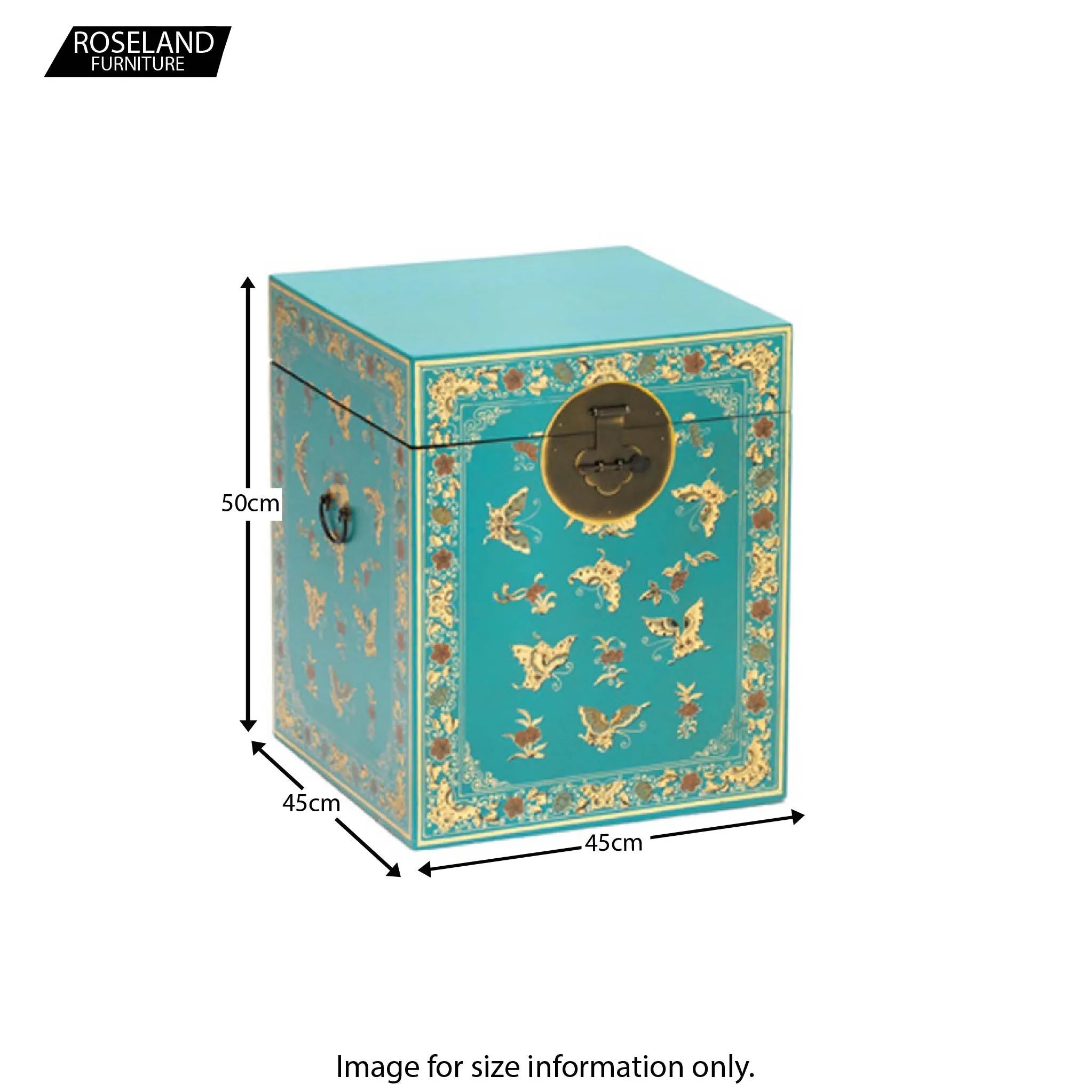 The Nine Schools Oriental Decorated Blue Trunk