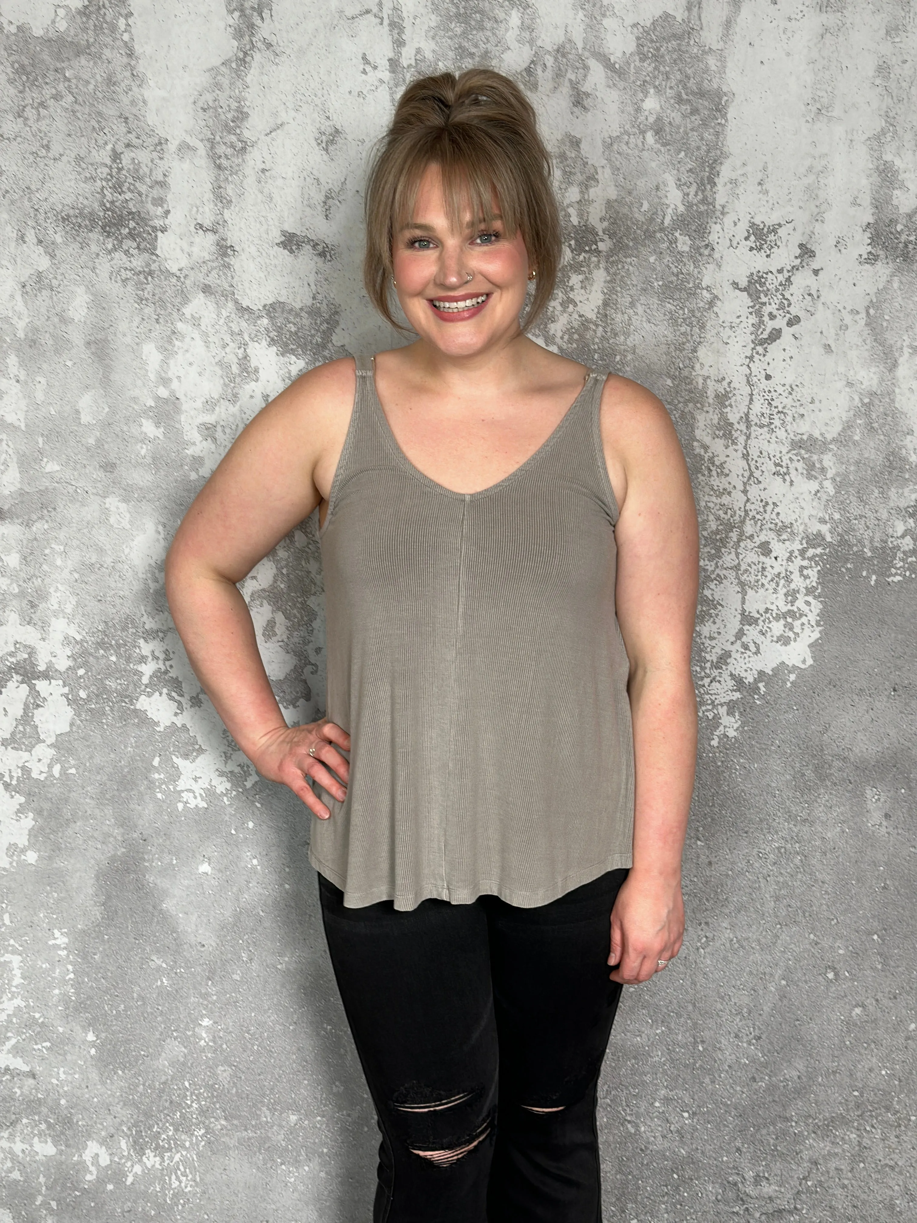 The Penny Tank - Taupe