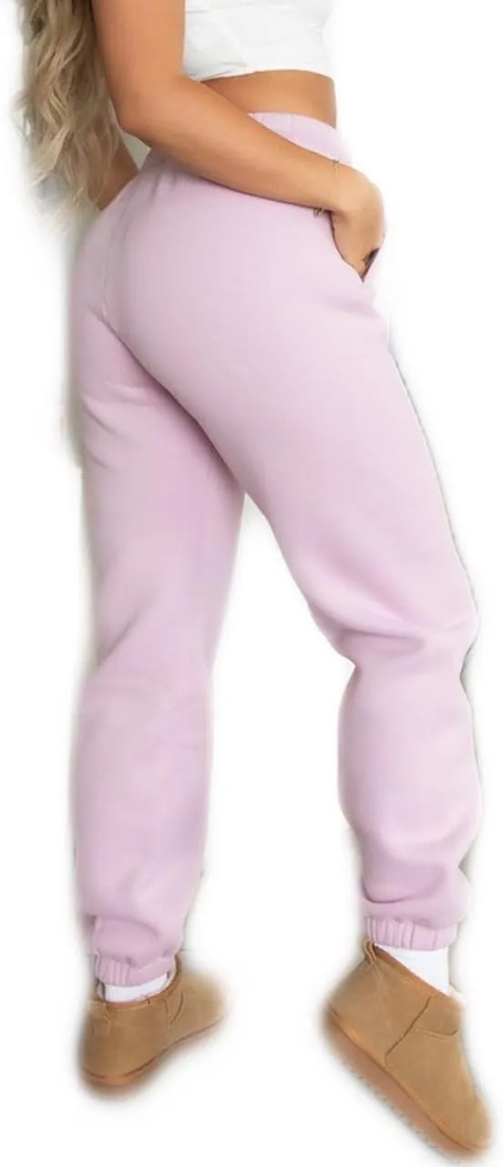 TIC TOC Womens Soft Fleece Oversized Sweatpants Casual Essential High Waisted Jogger Pants with Pockets