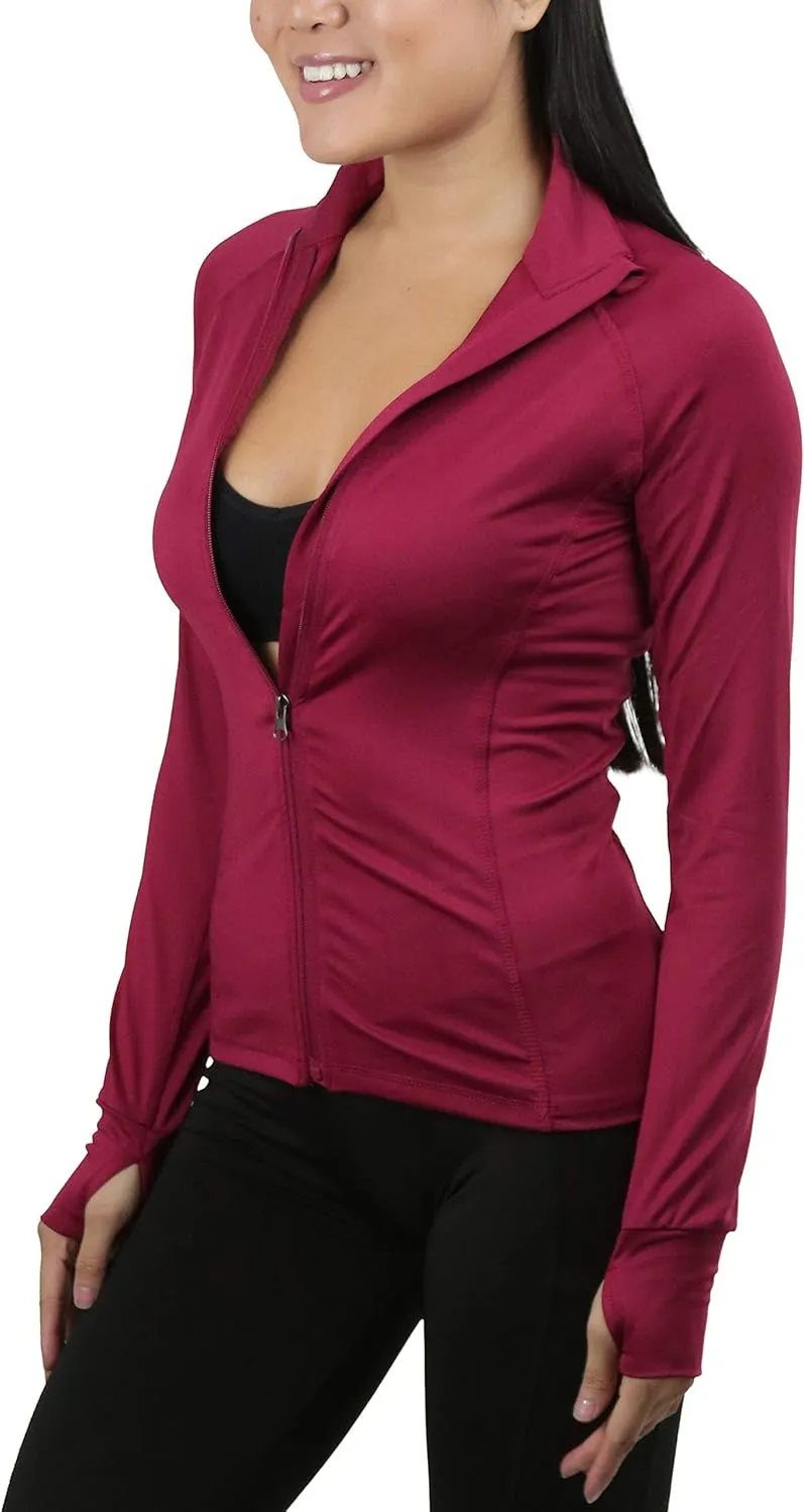ToBeInStyle Women's Long Sleeve Full Zip-Up Track and Active Jackets
