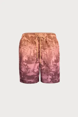 Traje de Baño Bermuda Caballero con Estampado de Paisaje, Bari Swimwear