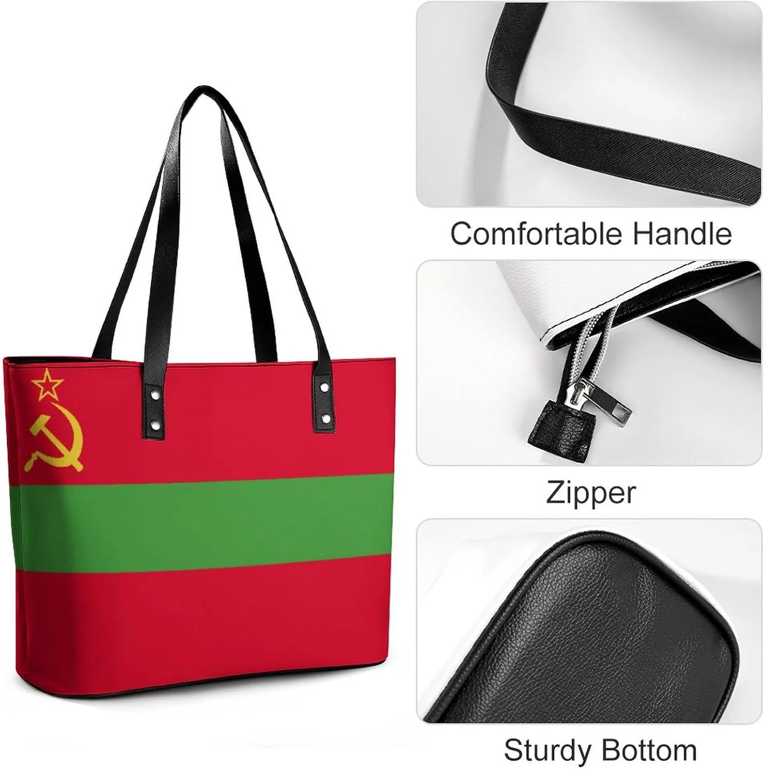 Trendy Mozambique Flag Hobo Tote for Women Stylish Leather Bag Perfect for Errands