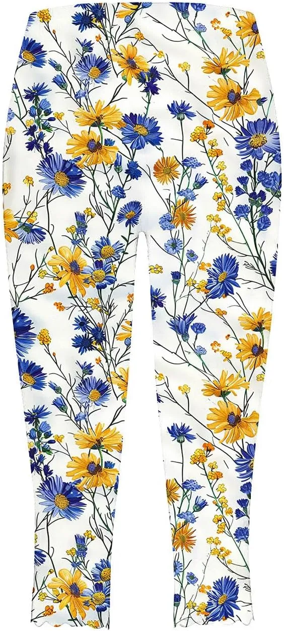 TUNUSKAT Capri Leggings for Women - Summer High Waist Yoga Capris Soft Stretch Workout 3/4 Tight Pants Running Crop Trousers