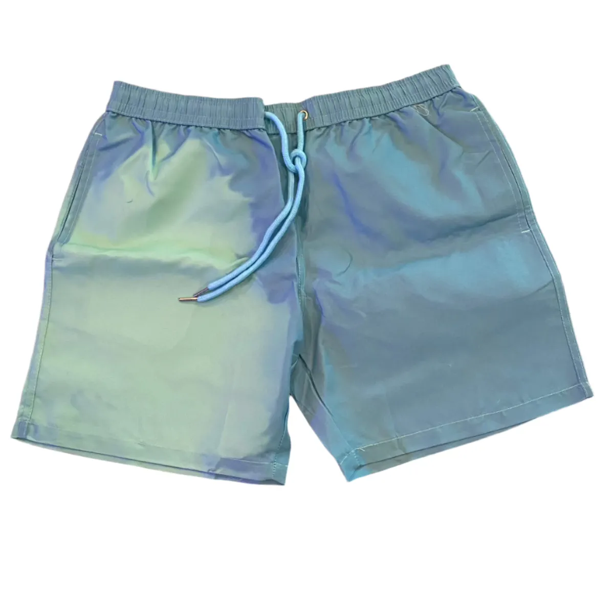 Turquoise Sea Foam Color Changing Kid Trunks