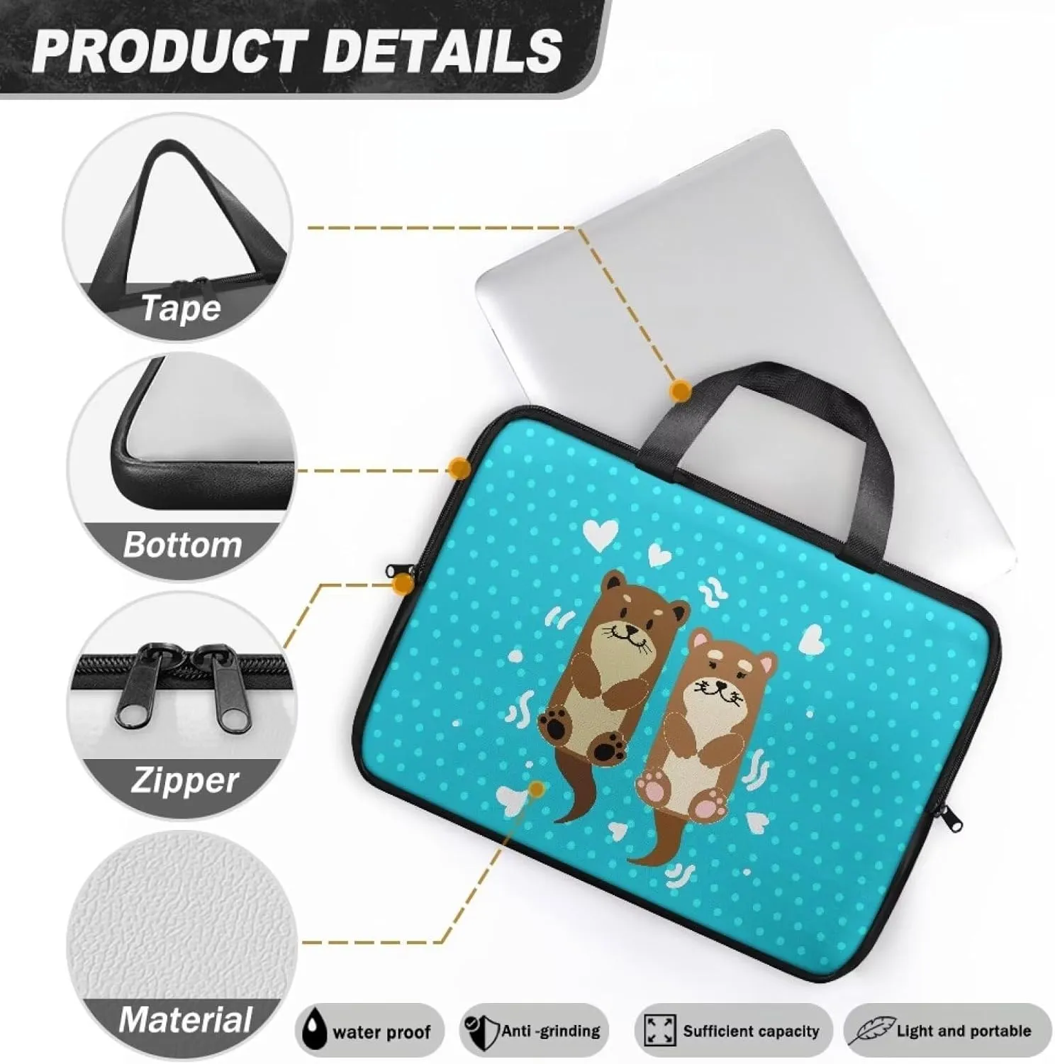 Uasibuni Stylish Laptop Messenger Bag 17.3In,Laptop Case,Personalized PU Leather Laptop Tote Bag