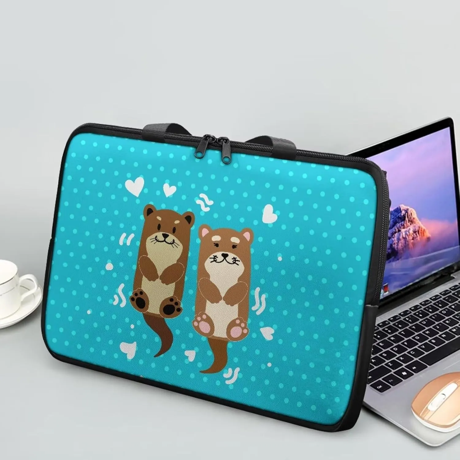 Uasibuni Stylish Laptop Messenger Bag 17.3In,Laptop Case,Personalized PU Leather Laptop Tote Bag