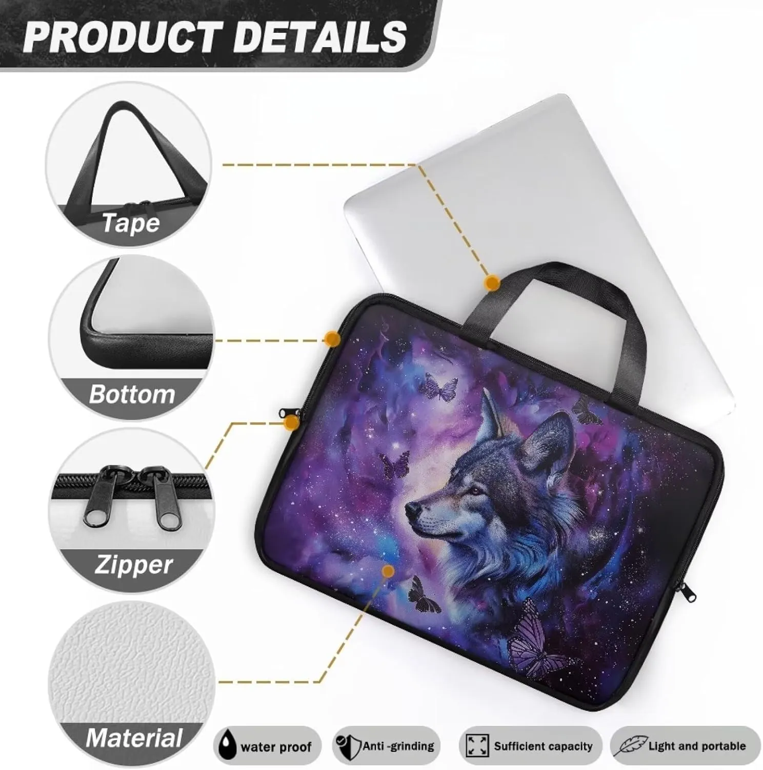 Uasibuni Stylish Laptop Messenger Bag 17.3In,Laptop Case,Personalized PU Leather Laptop Tote Bag