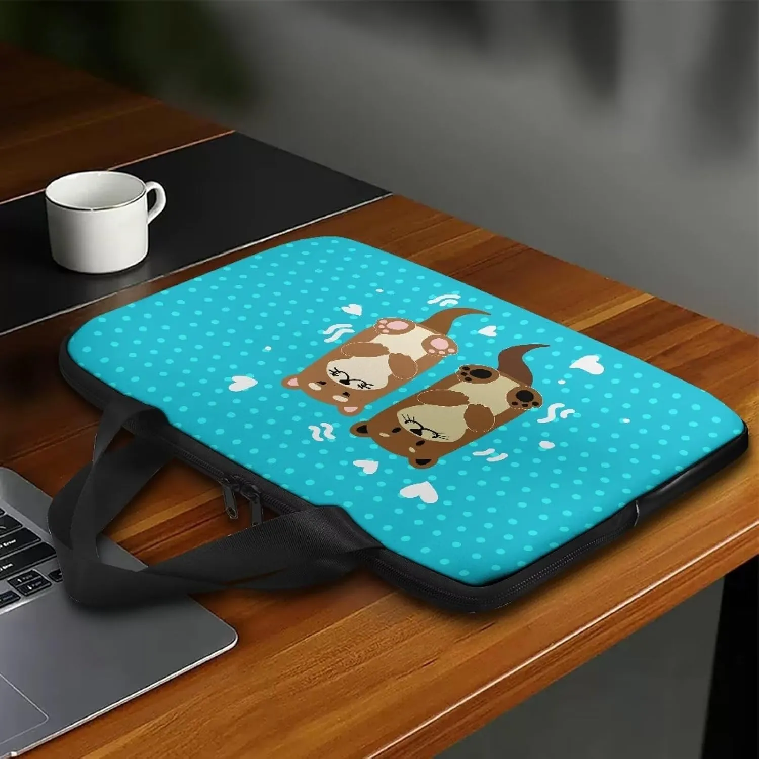 Uasibuni Stylish Laptop Messenger Bag 17.3In,Laptop Case,Personalized PU Leather Laptop Tote Bag