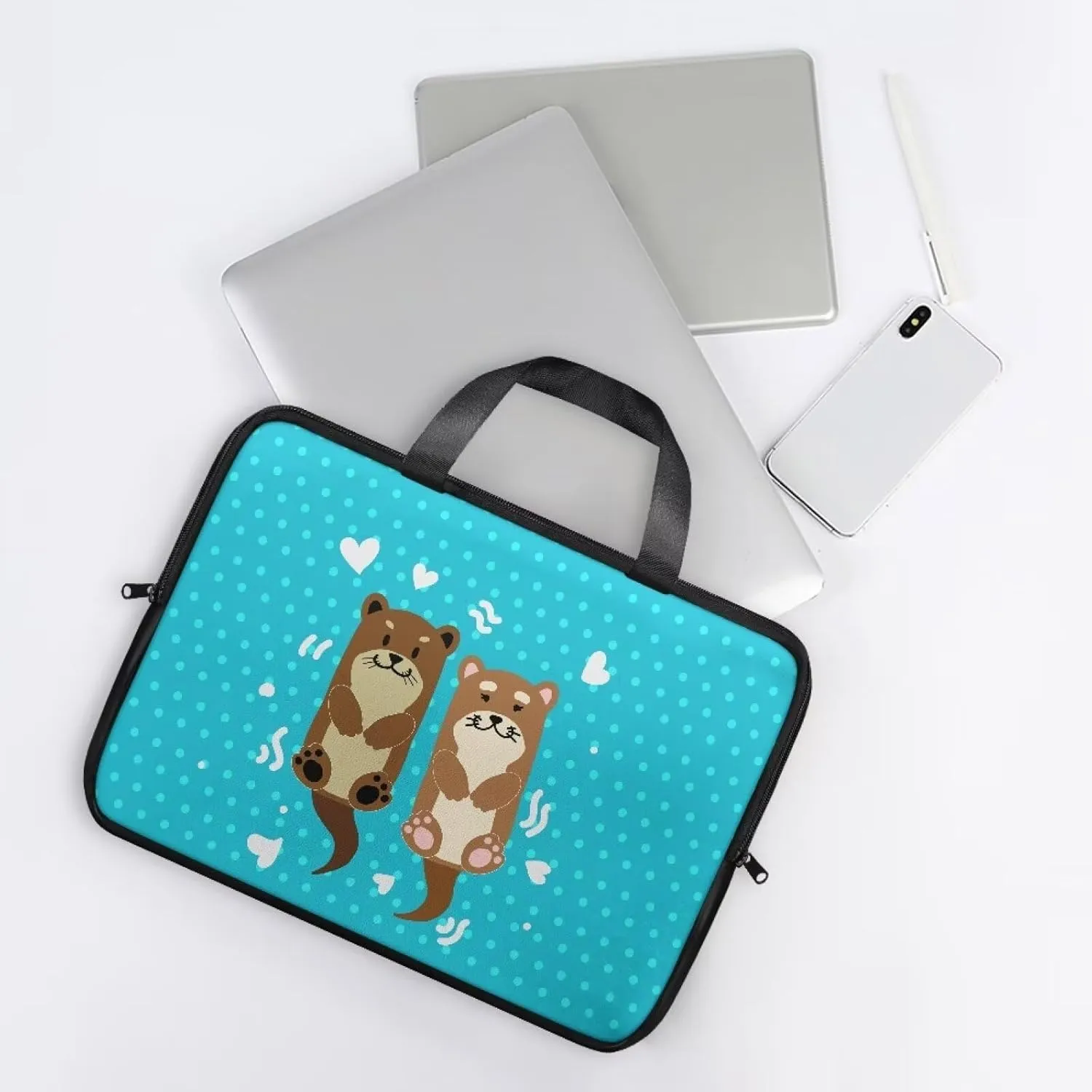Uasibuni Stylish Laptop Messenger Bag 17.3In,Laptop Case,Personalized PU Leather Laptop Tote Bag