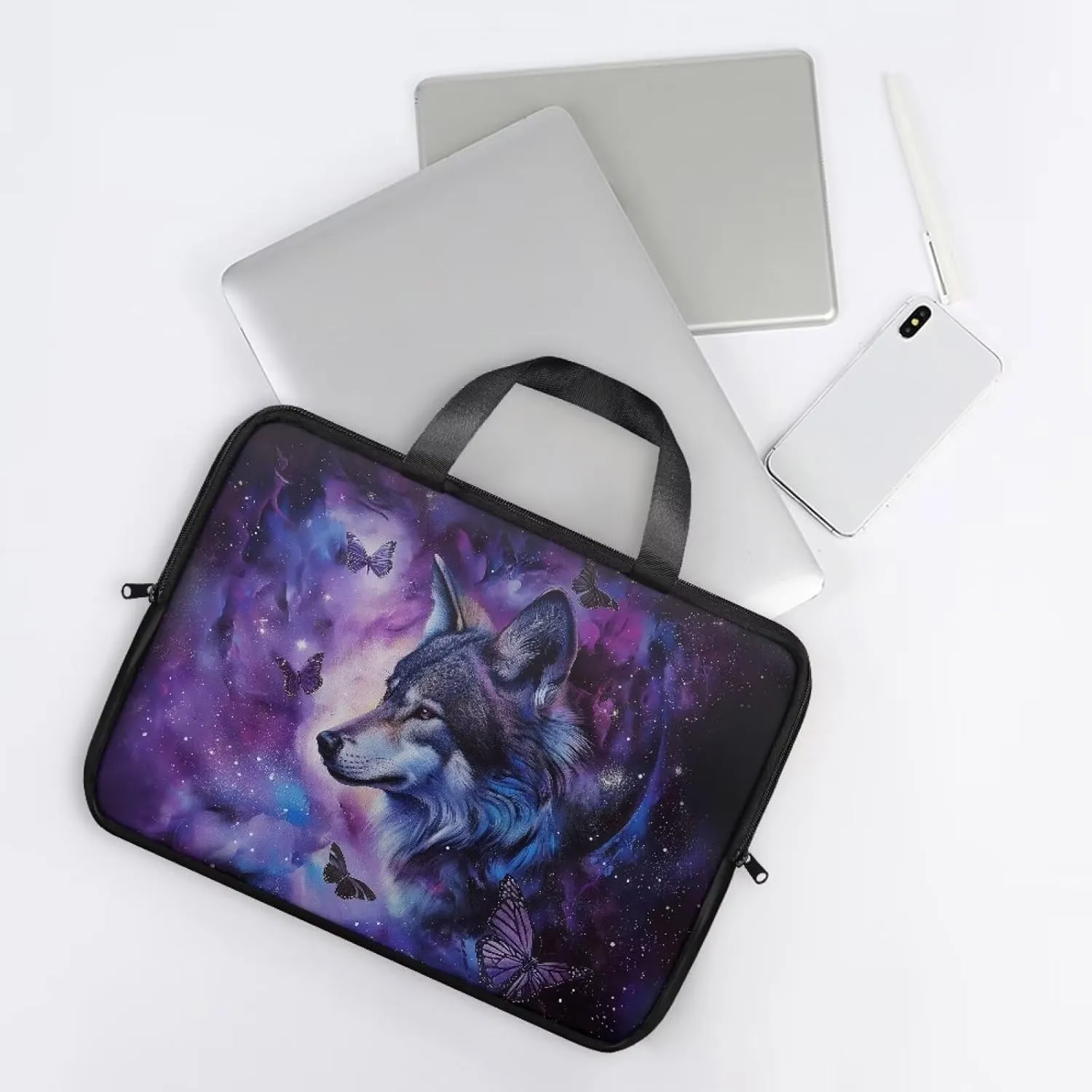 Uasibuni Stylish Laptop Messenger Bag 17.3In,Laptop Case,Personalized PU Leather Laptop Tote Bag