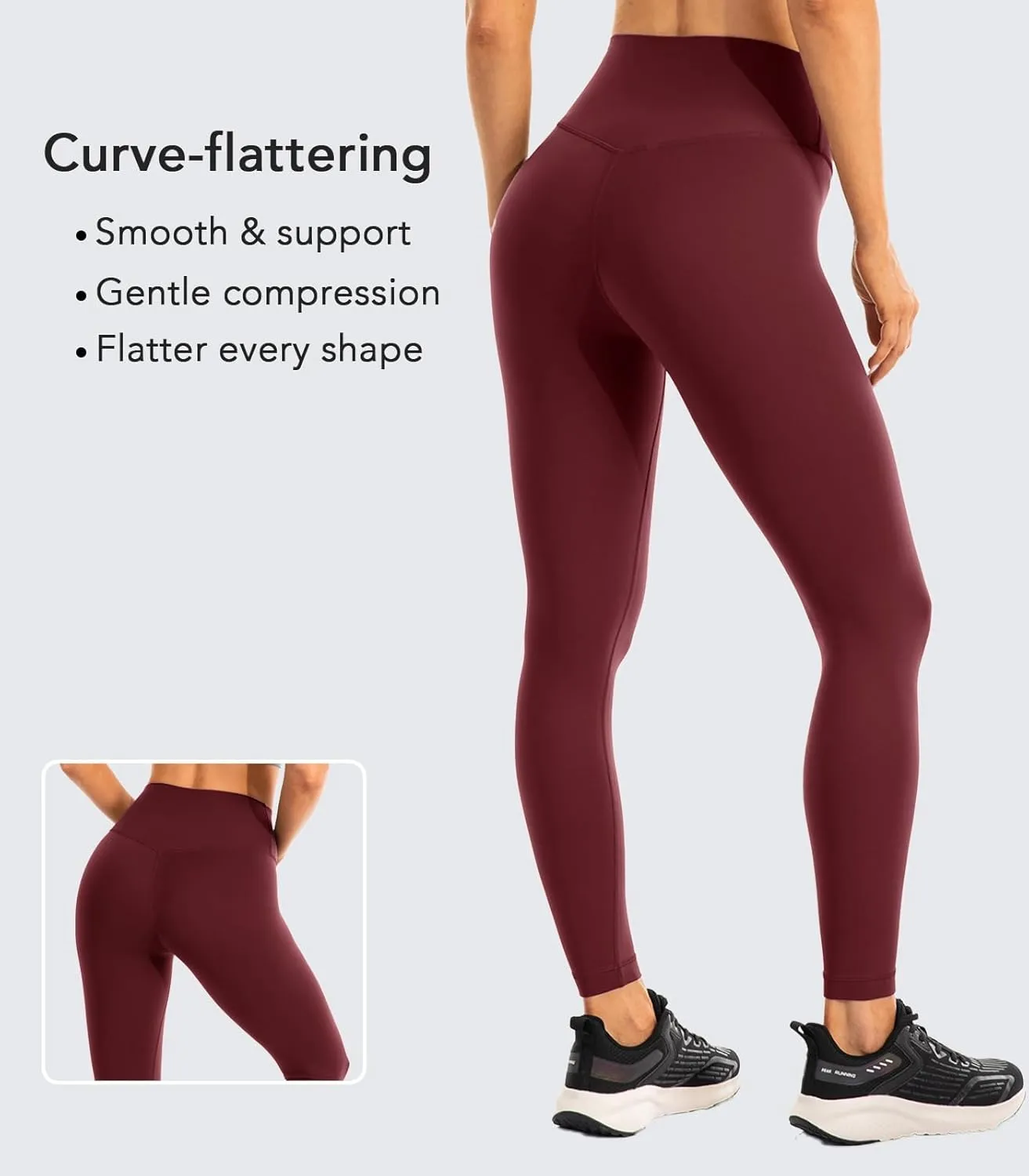 Ukaste Women's Studio Essential Yoga Leggings 25"/ 28" - Soft Stretch Workout Active Tights Pants