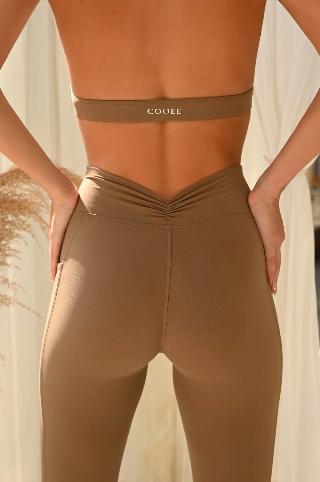 Ultimate Blend Ella Halter Crop Top - Latte