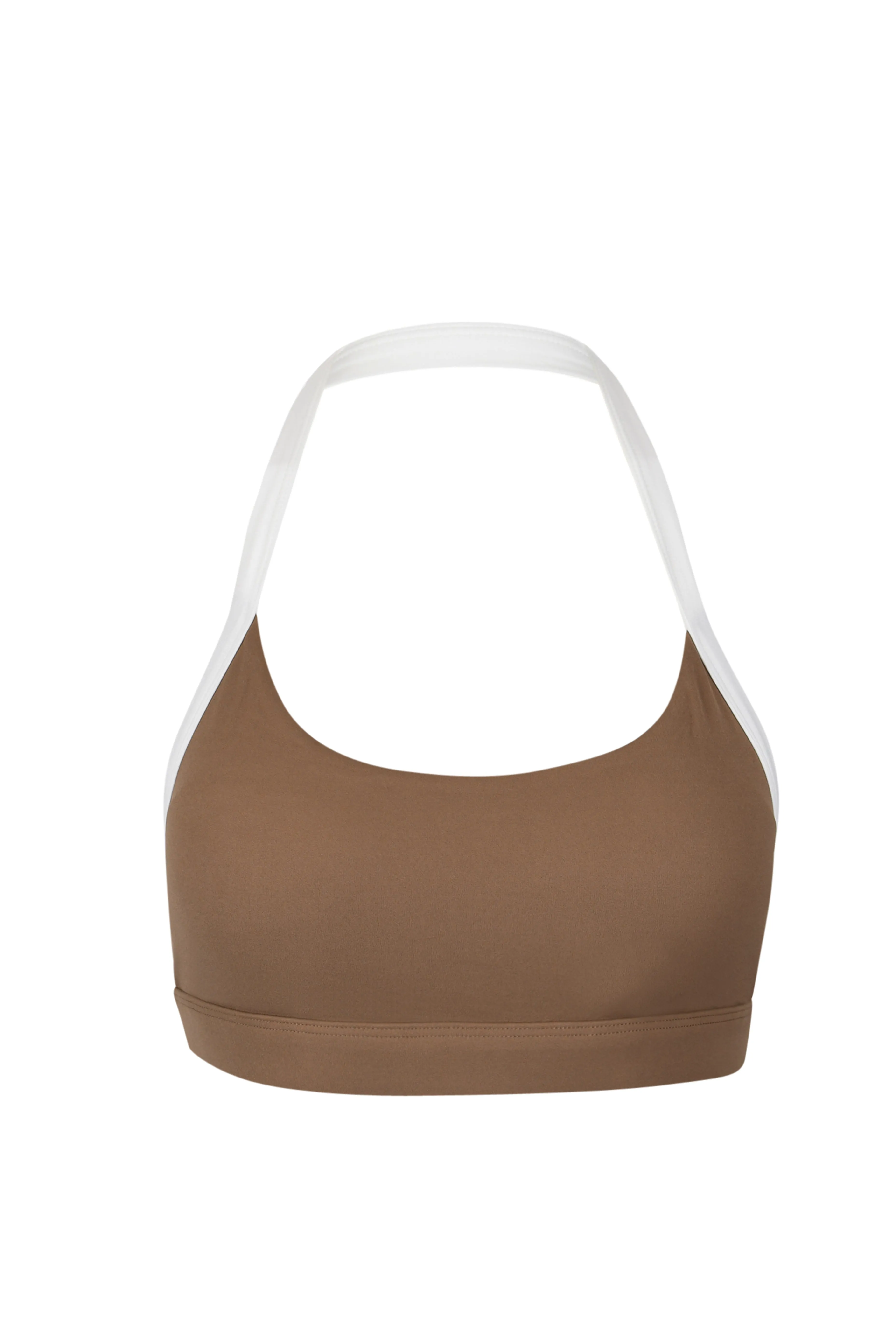 Ultimate Blend Ella Halter Crop Top - Latte