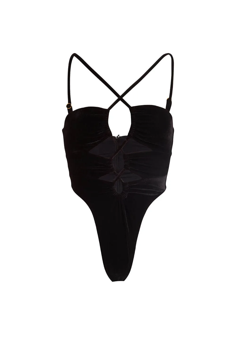 Ultra High-Cut Velvet Bodysuit