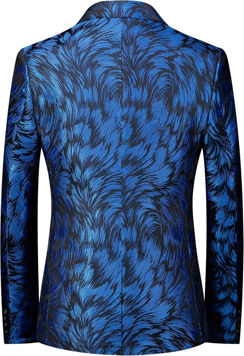 UNINUKOO Mens Casual Floral Blazer Dress Slim Fit Prom Party Paisley Suit Jacket for Men