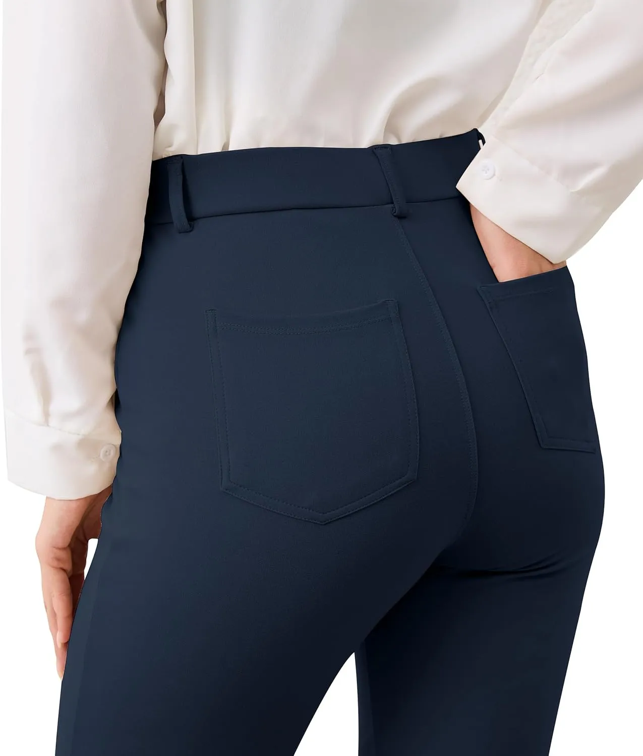 VIMPEP 2024 Fall Womens Classic Yoga Dress Pants High Rise Straight Soft Feeling Pull On Work Yoga Pants for Casual 2202