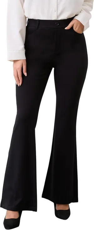 VIMPEP Womens Classic Yoga Dress Pants High Rise Flare Soft Feeling Pull On Work Yoga Pants for Business Office Work 2102