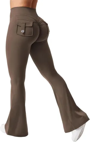 Wide Leg Pants Woman Yoga Fit High Waisted Sweatpants Soft Flare Leggings Athletic Tummy Control Trouser Cargo Pant
