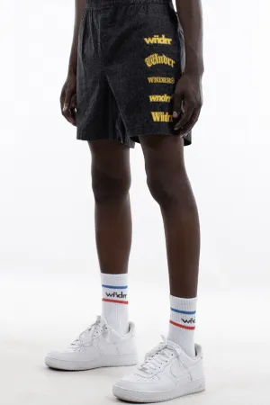 WNDRR REMEDY BEACH SHORT - BLACK