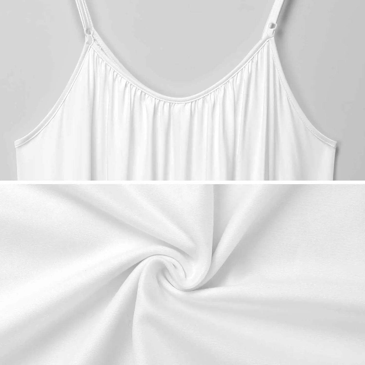Women Grey Stelliform Summer Spaghetti Strap Tank Dress Stylish Ruffle Flowy Boho Sundress