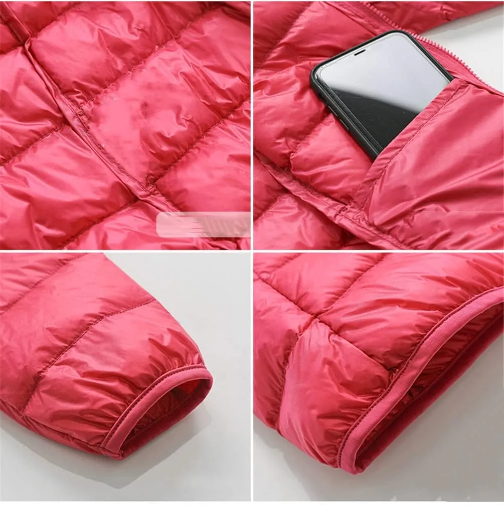 Women Lightweight Down Jacket Autumn Winter Warm Coat Portable Outwear