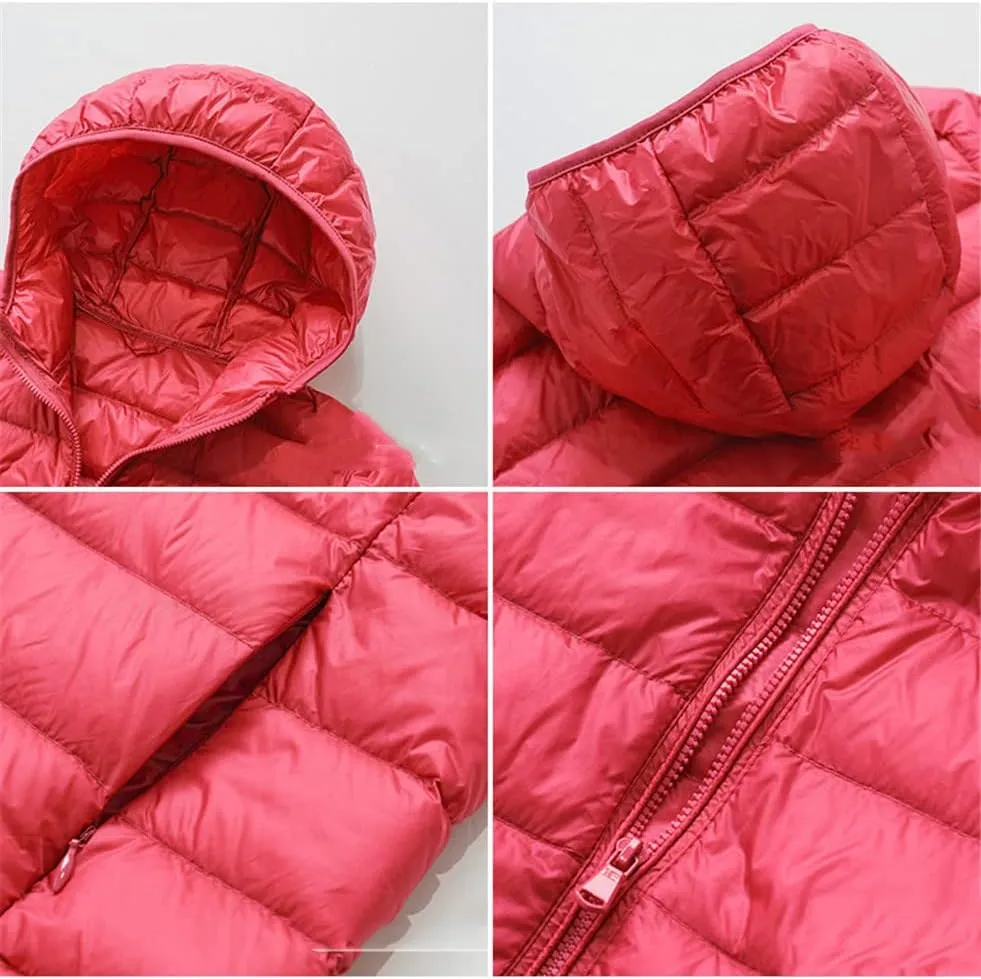 Women Lightweight Down Jacket Autumn Winter Warm Coat Portable Outwear