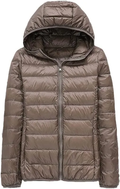 Women Lightweight Down Jacket Autumn Winter Warm Coat Portable Outwear