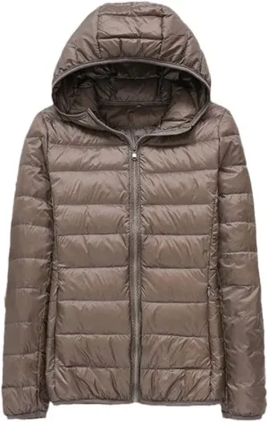 Women Lightweight Down Jacket Autumn Winter Warm Coat Portable Outwear