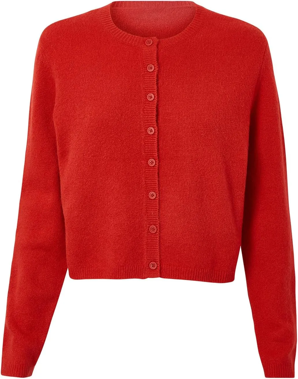 Women Y2k Crop Cardigan Long Sleeve Button Down Sweater Lightweight Solid Color Open Front Cute Knitted Tops