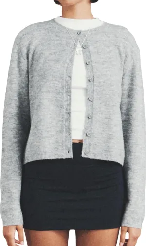 Women Y2k Crop Cardigan Long Sleeve Button Down Sweater Lightweight Solid Color Open Front Cute Knitted Tops