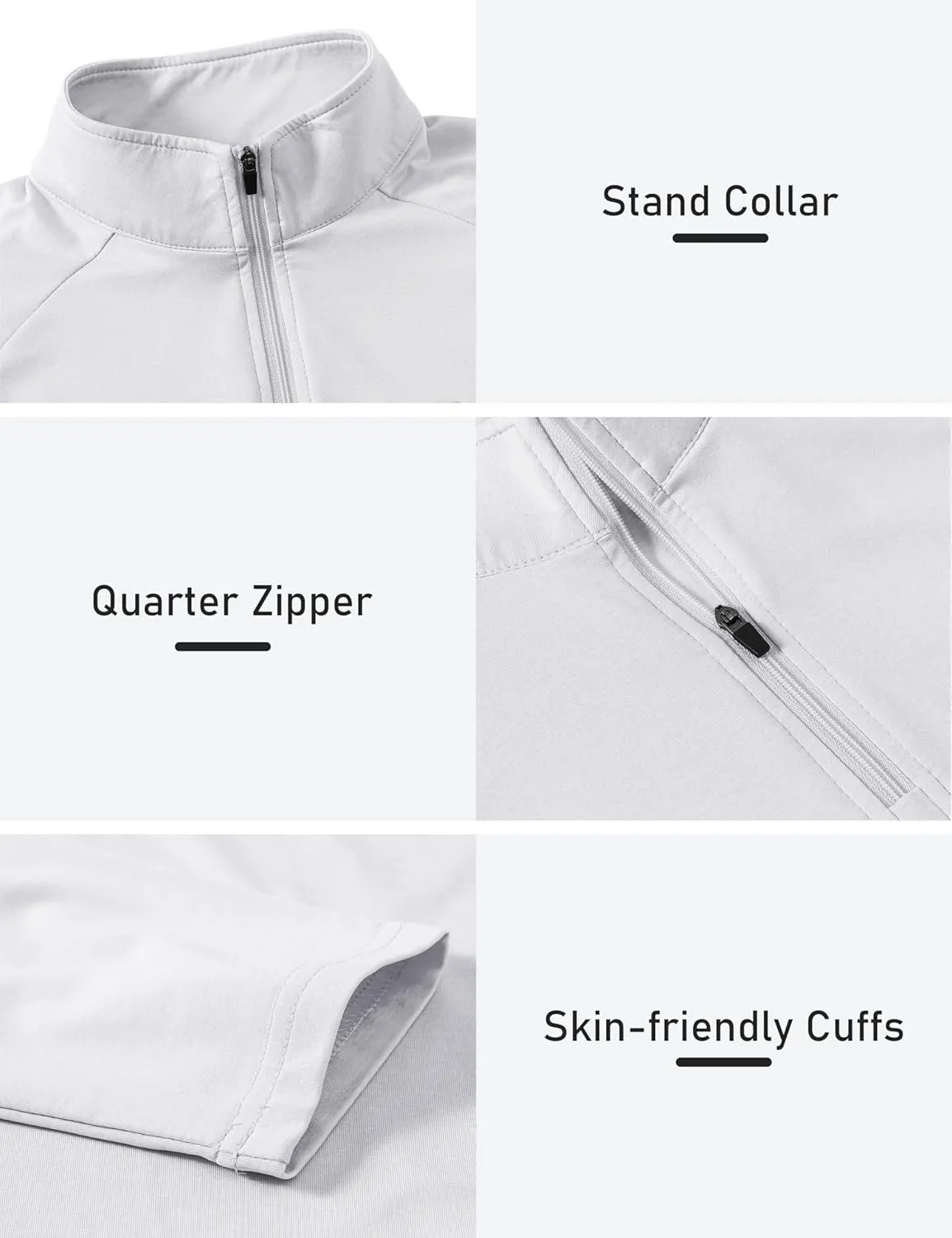 Womens 1/4 Zip Golf Shirt Long Sleeve Lightweight Golf Pullover Outdoor Athletic Tennis Polo Shirts
