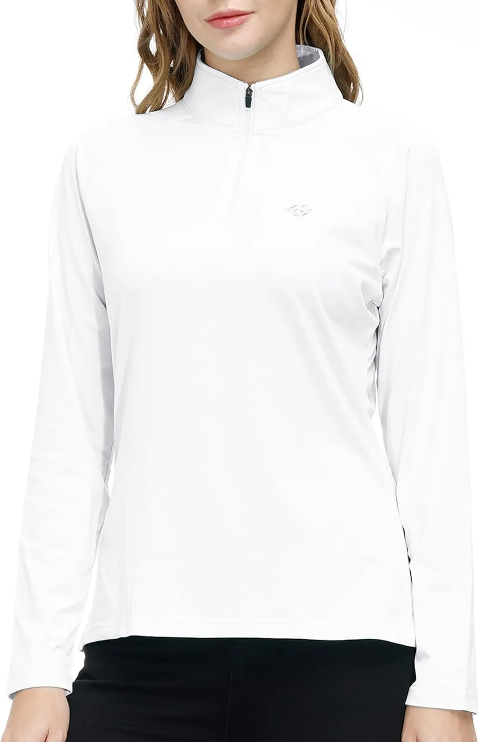 Womens 1/4 Zip Golf Shirt Long Sleeve Lightweight Golf Pullover Outdoor Athletic Tennis Polo Shirts