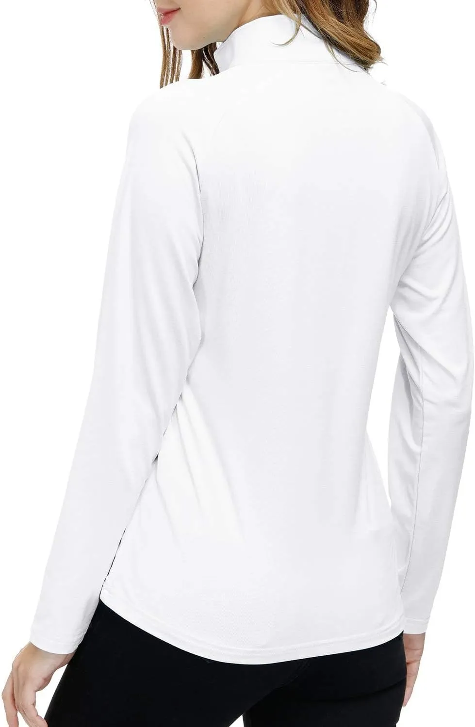 Womens 1/4 Zip Golf Shirt Long Sleeve Lightweight Golf Pullover Outdoor Athletic Tennis Polo Shirts