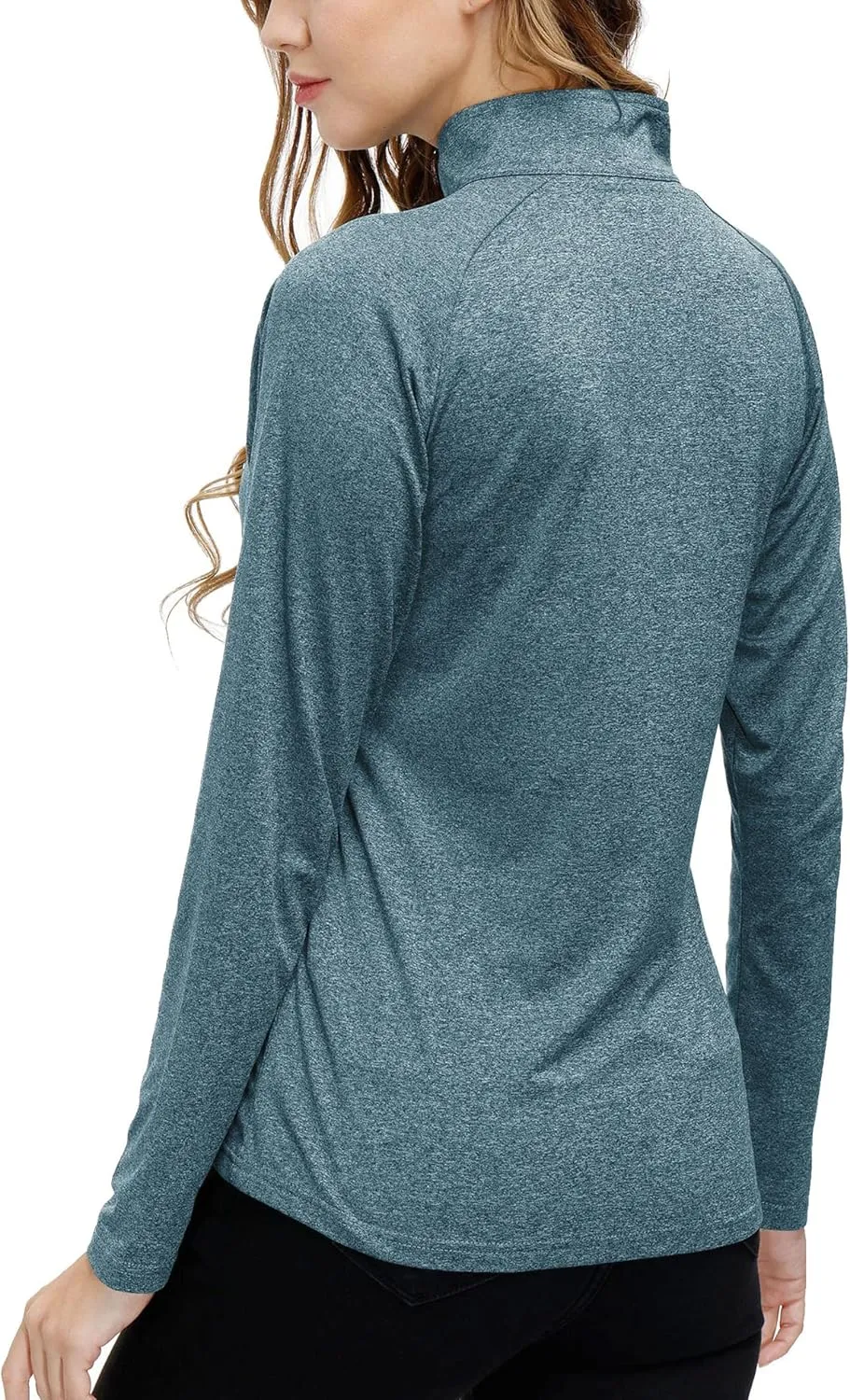 Womens 1/4 Zip Golf Shirt Long Sleeve Lightweight Golf Pullover Outdoor Athletic Tennis Polo Shirts
