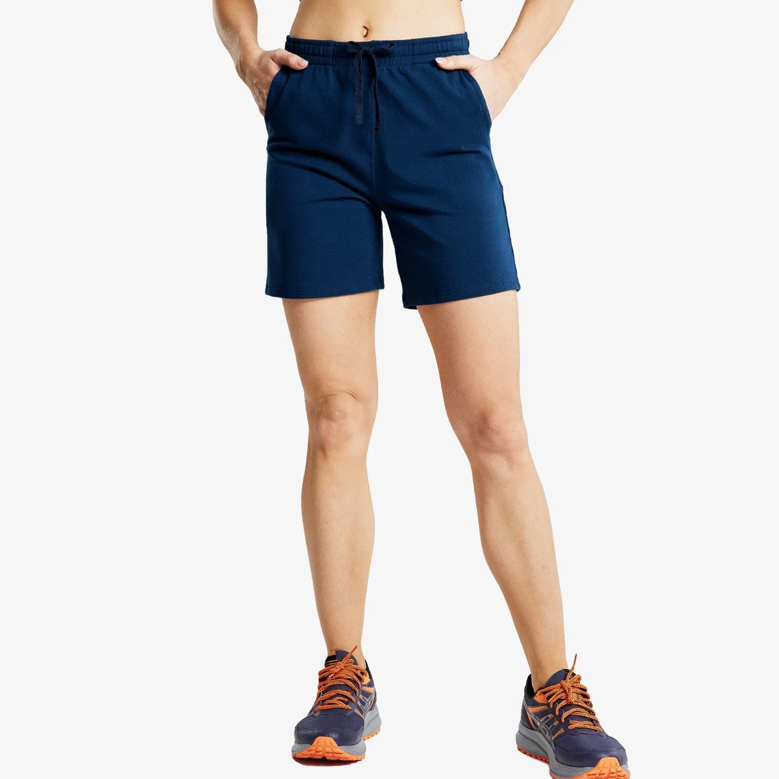 Women's Bermuda Cotton Shorts with Pockets Lightweight & Stretch