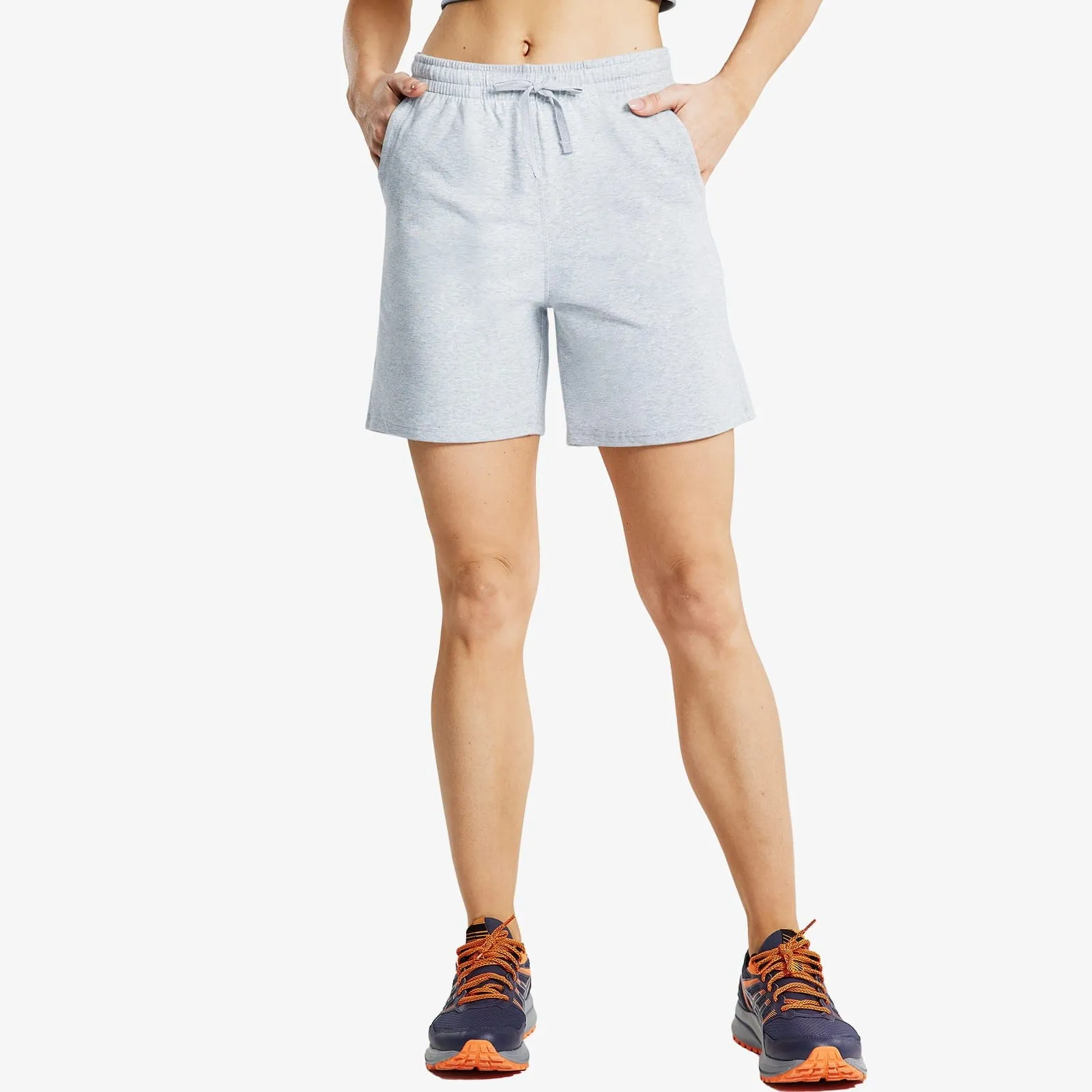 Women's Bermuda Cotton Shorts with Pockets Lightweight & Stretch