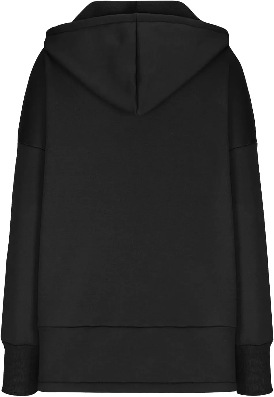 Women's Fashion Oversized Hoodie Long Sleeve Fleece Sweatshirt Full Zip Thumb Hole Pullover Pocket Casual Coat Tops