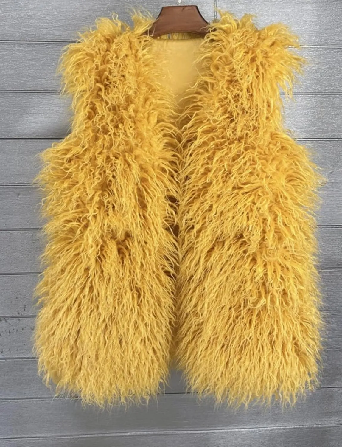 Women's Faux Fur Long Waistcoat,Warm Fluffy Emerald Green Vests Stylish Jackets Coat