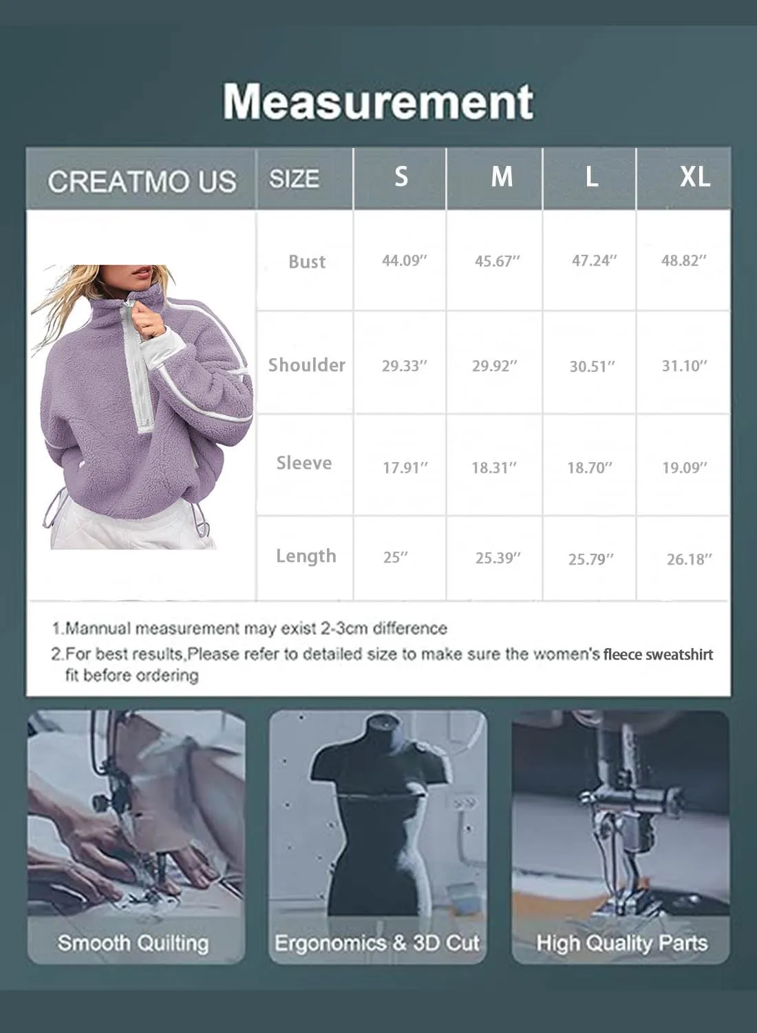 Women's Fleece Sweatshirts Half Zip Pullover Long Sleeve Oversized Workout Crop Tops Hoodie with Pocket