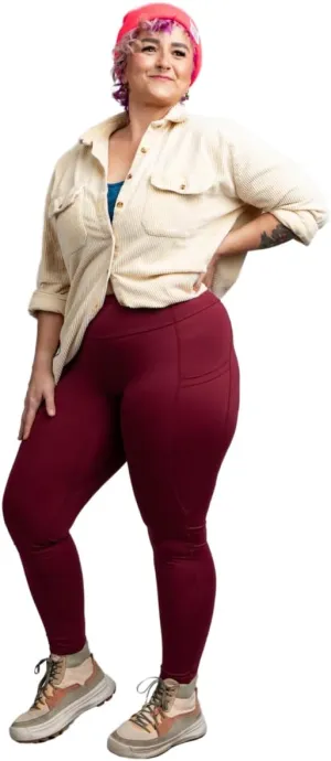 Women's Go Free 7/8 Leggings with GoFly Pee Zipper & Pockets Ultra-Soft Stretch, Squat Proof Spandex Yoga Running