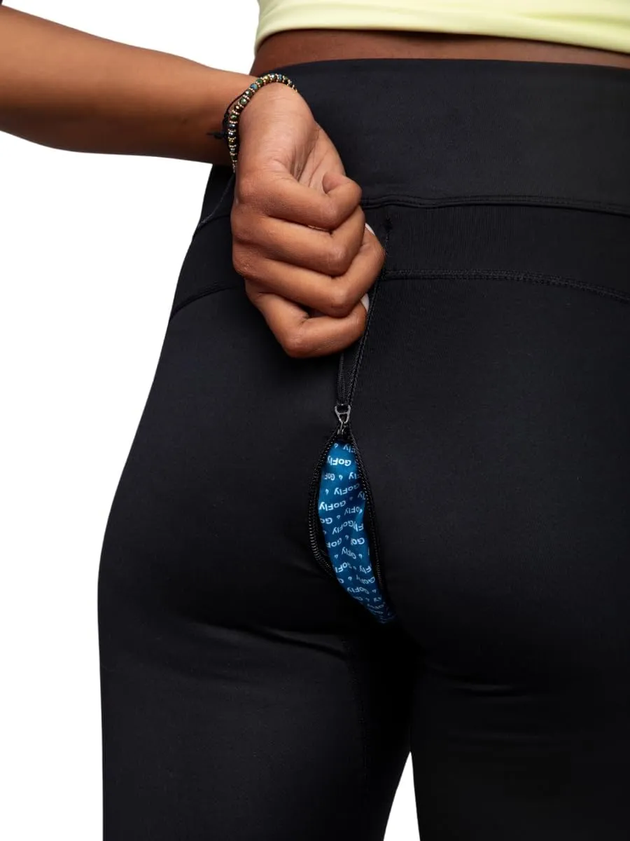 Women's Go Free 7/8 Leggings with GoFly Pee Zipper & Pockets Ultra-Soft Stretch, Squat Proof Spandex Yoga Running